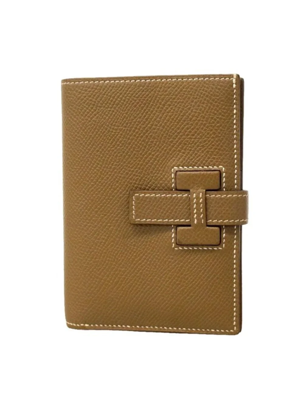 Hermes Wallet Passant Compact Veau Epsom Etoupe Silver